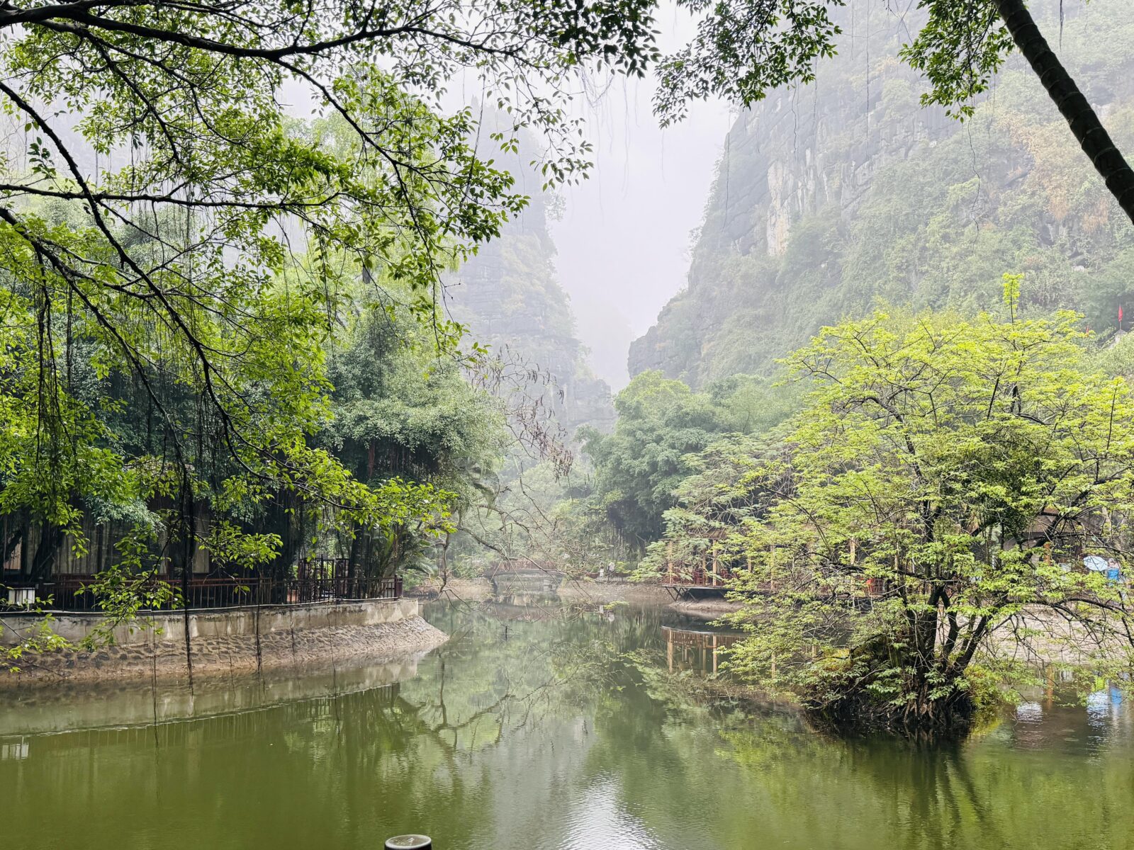 Hang Mua river with bridge