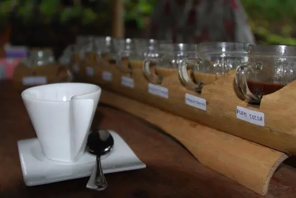 Photo of a coffee mug and a spoon