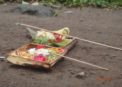 Photo of an incense sticks with flowers