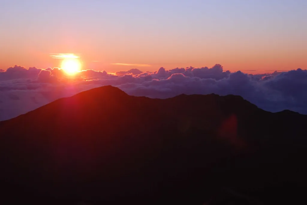 Photo of a sunrise at Haleakala