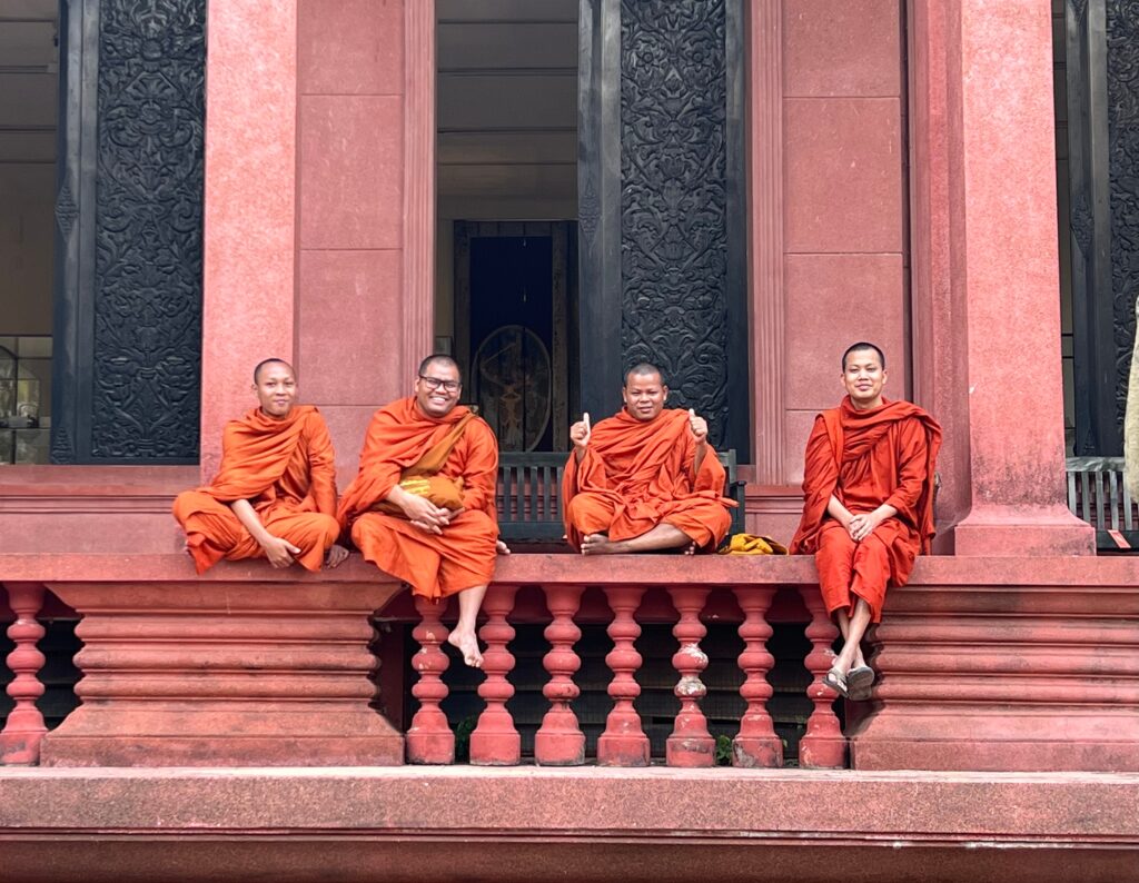 Monks at National Museum of Cambodia
