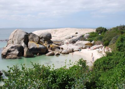 beach with boulders