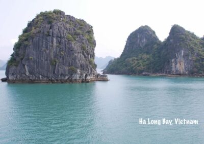 Water with limestone karsts