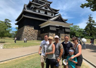 family at castle