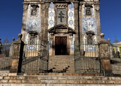 Really old church with blue tiles