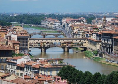 Bridge over river in Florence, Italy