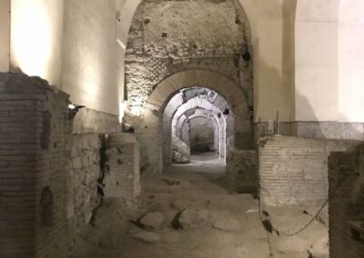 Stone arches and floor