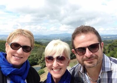 2 women and 1 man in Tuscany