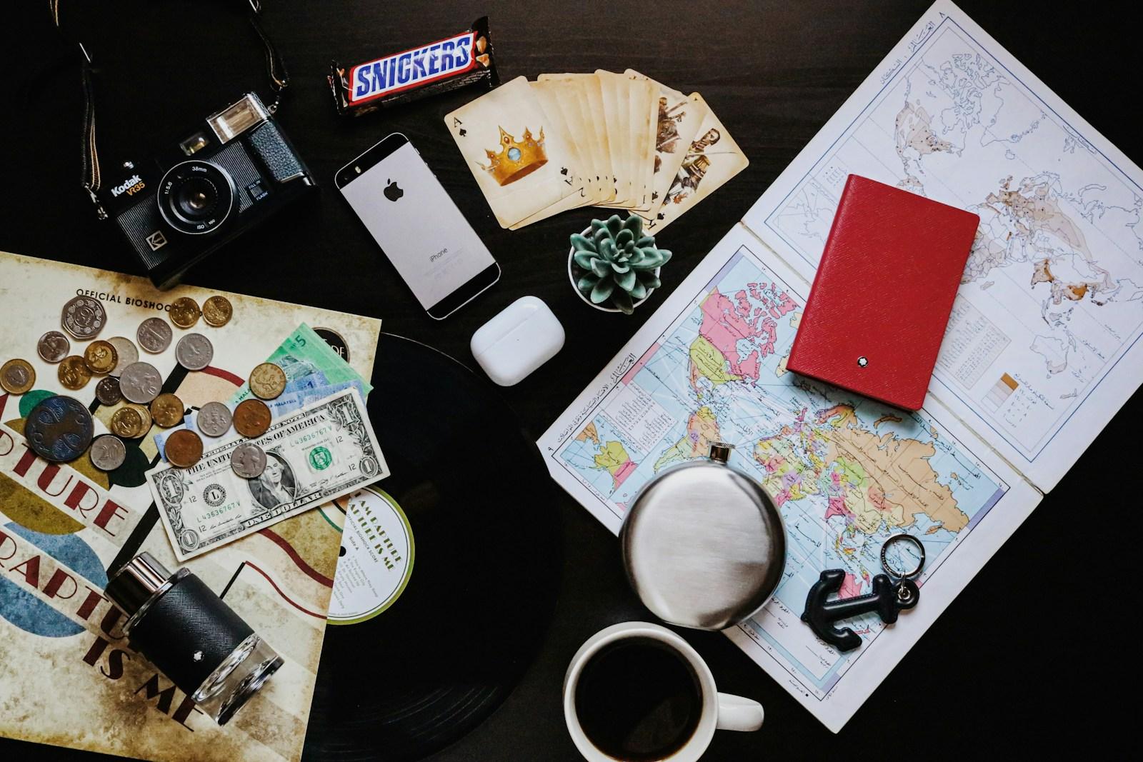 red and white cards on brown wooden table
